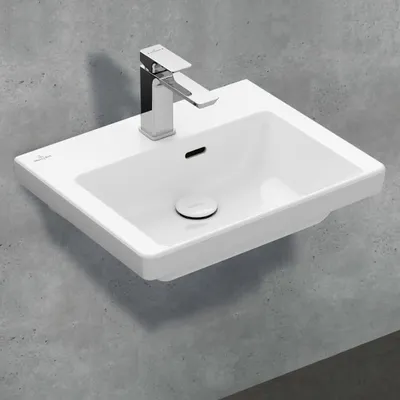 Produktbild von Villeroy & Boch Subway 3.0 Handwaschbecken 50 cm, mit 1 Hahnloch, mit Überlauf