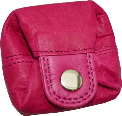 Produktbild von flevado Kleine Schüttelbörse Münzbörse Damen kinder Echt Leder Partybörse Pink