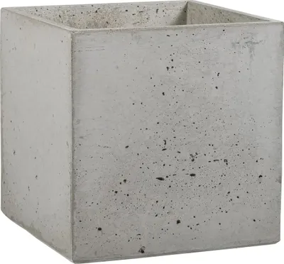 Zdjęcie produktu dla Donica Betonowa Zewnętrzna Na Dwór Z Otworami Zadora BOX M 45x45x45 szary naturalny