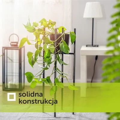 Produktbild von kadax Balkon Blumenständer Rina, Stahl, Schwarz, witterungsbeständig, minimalistisch, 67 x 18 cm