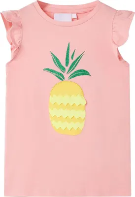 Produktbild von Kinder T-Shirt Rosa Gr. 128 mit Ananas Aufdruck