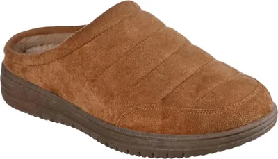 A single brown slipper is shown against a white background.