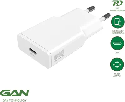 Produktbild von 4smarts Netzladegert PDPlug Slim 20W GaN 1C. wei