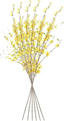 Immagine prodotto di Fiori artificiali di forsizia gialli in seta, 100 cm