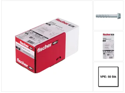 Zdjęcie produktu dla Fischer 536853, Śruba, Beton, Hex, Stal nierdzewna, 80 mm, 50 szt.