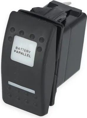 Produktbild von Kippschalter ON-OFF-ON, 12 V, mit verschiedenen Symbolen wählbar, ohne LED & Beleuchtung Symbol: Batterie Panel