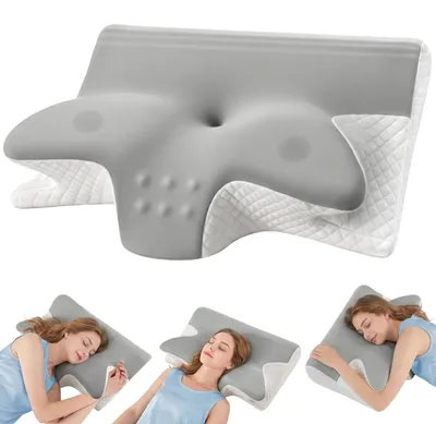 Obrázok produktu pre Omgoods – Ergonomická podpora krku z pamäťovej peny, svetlosivá