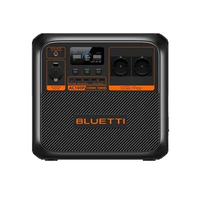 Obrázek produktu pro Přenosná solární elektrárna BLUETTI AC180P, 1440Wh/1800W, vhodná pro outdoorové aktivity, kempování, nouzové situace a záložní napájení