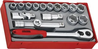Produktbild von Teng Tools 18-teiliger Steckschlüsselsatz mit 1/2" Vierkantantrieb
