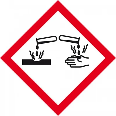 Produktbild von Dreifke® Aufkleber I Gefahrensymbol Ätzwirkung GHS 05, Folie, selbstklebend, ...