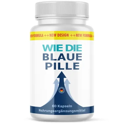 Produktbild von Wie die blaue Pille Kapseln - für intime Momente zu zweit - hergestellt aus kraftvollen Inhaltsstoffen - 60 Kapseln