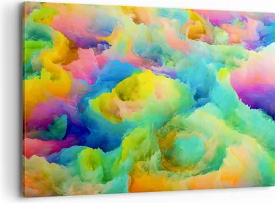 Produktbild von Bild auf Leinwand - Leinwandbild - Abstraktion modern - 100x70cm - Wand Bild - Wanddeko - Leinwanddruck - Bilder - Kunstdruck - Wanddekoration - Leinwand bilder - Wandkunst - AA100x70-4055