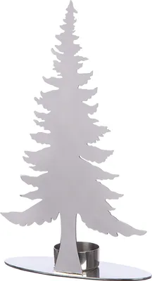 Immagine prodotto di Gilde Teelichtleuchter, Tannenbaum, "Bor", Stahl, silberfarben, , L. 6 cm, B. 15 cm, H. 25 cm 55625