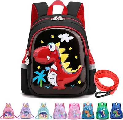 Produktbild von Famanu Kindergartenrucksack 3D mit Anti-Verlust-Tau - Dinosaurier