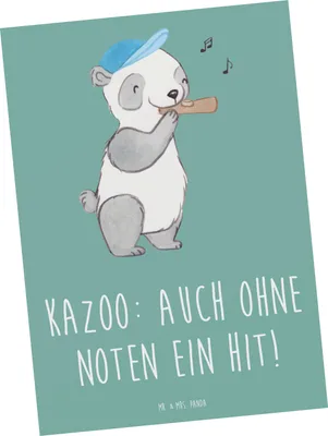 Produktbild von Mr. & Mrs. Panda Grußkarte Kazoo Hit - Meeresbrise - Geschenk, Postkarten, summen, Ansichtskarten, Lernen, Musiker, Freizeitmusik, summender Klang, einzelkarte, Postkarte