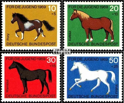 Produktbild von Briefmarken BRD (BR.Deutschland) 1969 Mi 578-581 (kompl.Ausgabe) postfrisch Jugend: Pferde