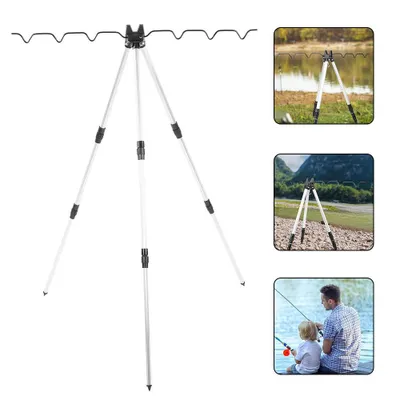 Produktbild von Angelrute Stützständer Rutenständer Rutenhalter Angelrutenhalter Tragbare Angelrute Stativ Halterung Dreibein-Stativ Für Angelruten Mit Teleskopbeinen