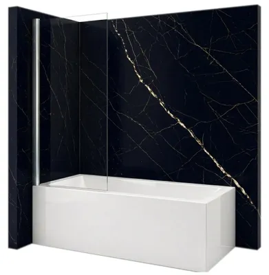 Produktbild von Silla Aston Badewannenaufsatz 80x150 cm Chrom, feststehend, Nano-Beschichtung
