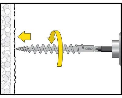 Image de CELO Isolierplatten- schraubd.IPSD 80 telegrau