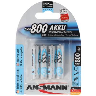 Zdjęcie produktu dla Akumulator Ansmann maxE Micro AAA w blistrze zawierającym 4 sztuki
