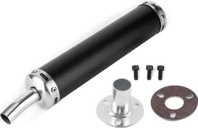 Obrázok produktu pre Tlmič výfuku z nehrdzavejúcej ocele 20 mm/0,8 palca upravené diely pre 2-taktné motocyklečierna farba
