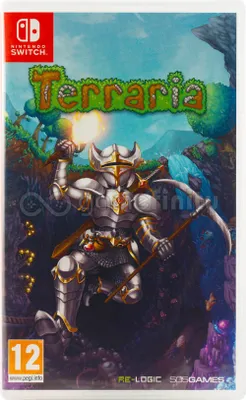 The image shows the Nintendo Switch game case for Terraria.