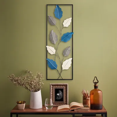 Imagen del producto de Wallity, modelo Fagus 2, accesorio decorativo para pared de metal, 100% metal, varios colores, 32 x 90 cm