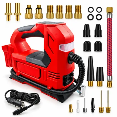 Produktbild von Elektrische Luftpumpefür Makita 18V-Akku, 150 PSI  Akku-Kompressor mit Digitalmanometer, LED, Auto-Stopp für Auto, Motorrad, Fahrrad, Bälle, ohne Akku