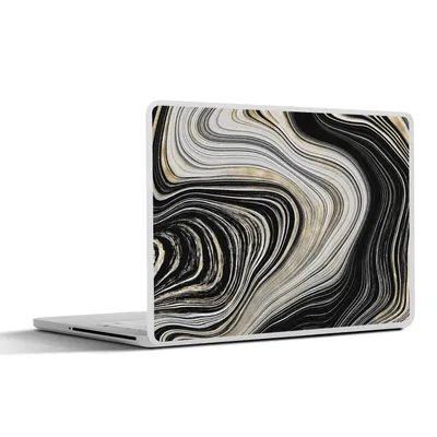 Produktbild von MuchoWow® Laptop Aufkleber Sticker Cover Achatstein - Marmor - Gold - Edelsteine 31x22.5 cm - Laptop-Deko