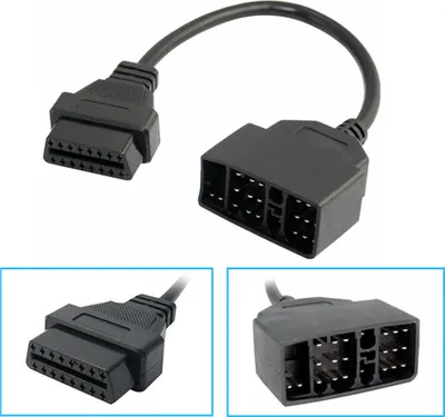 Image de Adaptateur de diagnostic D29C OBD2 22 broches vers connecteur OBDII 16 broches – Câble Toyota OBD1 vers OBD2 pour diagnostic automobile et lecture des codes d'erreur