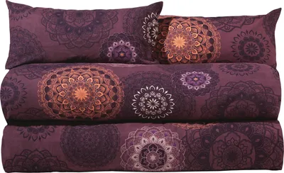 Produktbild von Erwin Müller Bettwäsche Sparpaket 4-teilig aubergine 2x 135x200 cm + 2x 40x80 cm