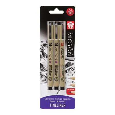 Image de Sakura | Pigma Micron Set Noir 01, 05 & crayon pinceau libre