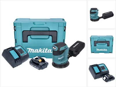Produktbild von Makita DBO 180 SY1J Akku Exzenterschleifer 18 V 125 mm + 1x Akku 1,5 Ah + Ladegerät + Makpac