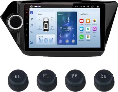 Produktbild von TPMS, Android-Kompatibilität, Echtzeitüberwachung, Externer Sensor, Rot-a