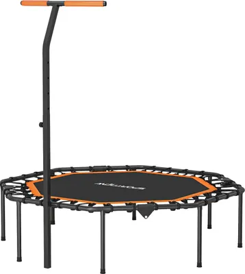 Obrázek produktu pro Fitness trampolína, nastavitelná rukojeť, vnitřní, ocel, oranžová
