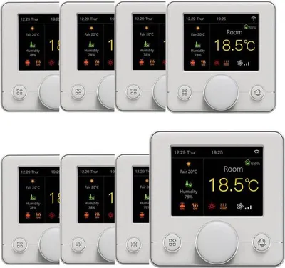 Obrázok produktu pre 8X WiFi digitálny farebný RGB LCD izbový termostat pre 3A ohrev vody, podlahové kúrenie, programovateľný termostat, nástenný termostat, regulátor teploty