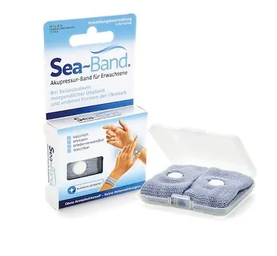 Produktbild von Akupresurní pásek Sea-Band pro dospělé šedý 2 ks