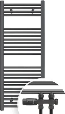 Produktbild von Aquabad Badheizkörper Virgo inkl. Multiblock Durchgangsform 50x120cm 422W Anthrazit - Ohne Heizstab / Ohne Heizstabelement
