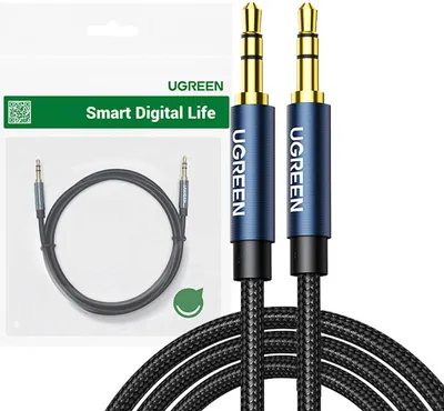 Image de Kabel Mini Jack 3,5Mm Ugreen Av122, Aux, 1M (Noir)