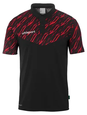 Produktbild von Uhlsport Progressive 28 Polo Shirt schwarz/rot 4XL