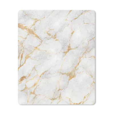 Produktbild von MuchoWow® Mauspad Mousepad Marmor - Weiß - Gold - Abstrakt 19x23 cm - Mousepads - Maus Mat - Pad - Mausunterlage - Mauspads - Spielen