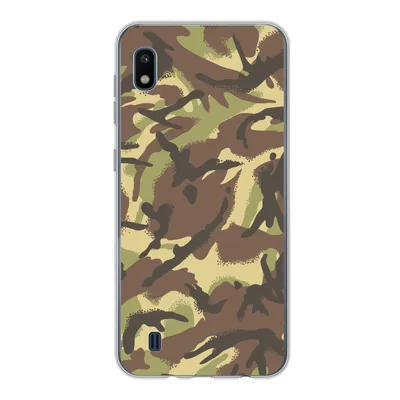 Produktbild von MuchoWow® Handyhülle Schutzhülle Hülle für Samsung Galaxy A10 Camouflage-Muster in natürlichen Farben Silikon Softcase Handy Hülle - Schutzhülle