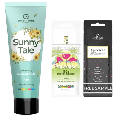 Produktbild von 7suns Sunny Tale Bräunungsbeschleuniger Bräunungsset für Sonne und Solarium