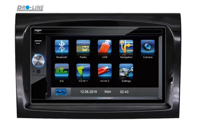 Produktbild von Blaupunkt CAMPER 370 2DIN inkl. 24 Monate Kartenupdate, Bluetooth mit Einbau-Kit für Fiat Ducato, Citroen Jumper, Peugeot Boxer (Pro-Line)