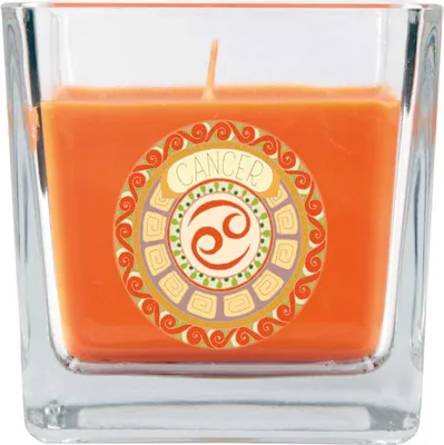 Produktbild von HS Candle "Sternzeichen" Duftkerze  im Bonbonglas ( Krebs ) - viele Motive zur Auswahl, 190g - Brenndauer bis zu 50 Std - Cancer