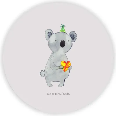 Produktbild von Mr. & Mrs. Panda Kühlschrankmagnet Koala Geschenk - Grau Pastell - magnet für pinwand, Geburtstag, zettelhalter, magnettafel, Party, kühlschrank