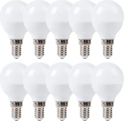 Productafbeelding van 10 x LED-lampen, druppelvorm, 7W, E14, opaal, mat, 630lm, warm wit, 2700K
