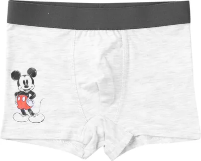 Produktbild von Disney Mickey Mouse Boxershorts für Jungen - Kinder Unterwäsche Unterhose Boxer Grau (4er Pack), Größe:122-128