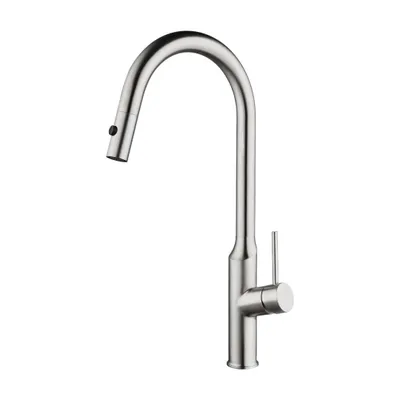 Produktbild von GranMaster SYLORA – Moderne Küchenarmatur aus gebürstetem Edelstahl, Mit ausziehbarem und Schwenkbarem Auslauf, Langlebig und Funktional Küchenarmatur