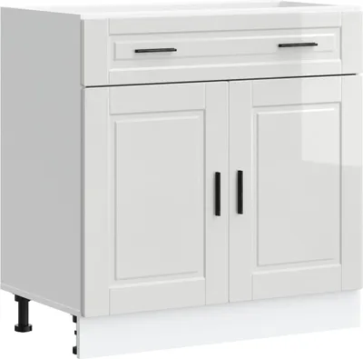 Produktbild von vidaXL Küchenunterschrank Porto Hochglanz-Weiß Holzwerkstoff
